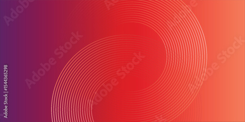 Abstract modern gradient horizontal template background. Trendy bright circle lines creative design. Minimal style graphic elements. Suit for poster, cover, banner, flyer, brochure, presentation