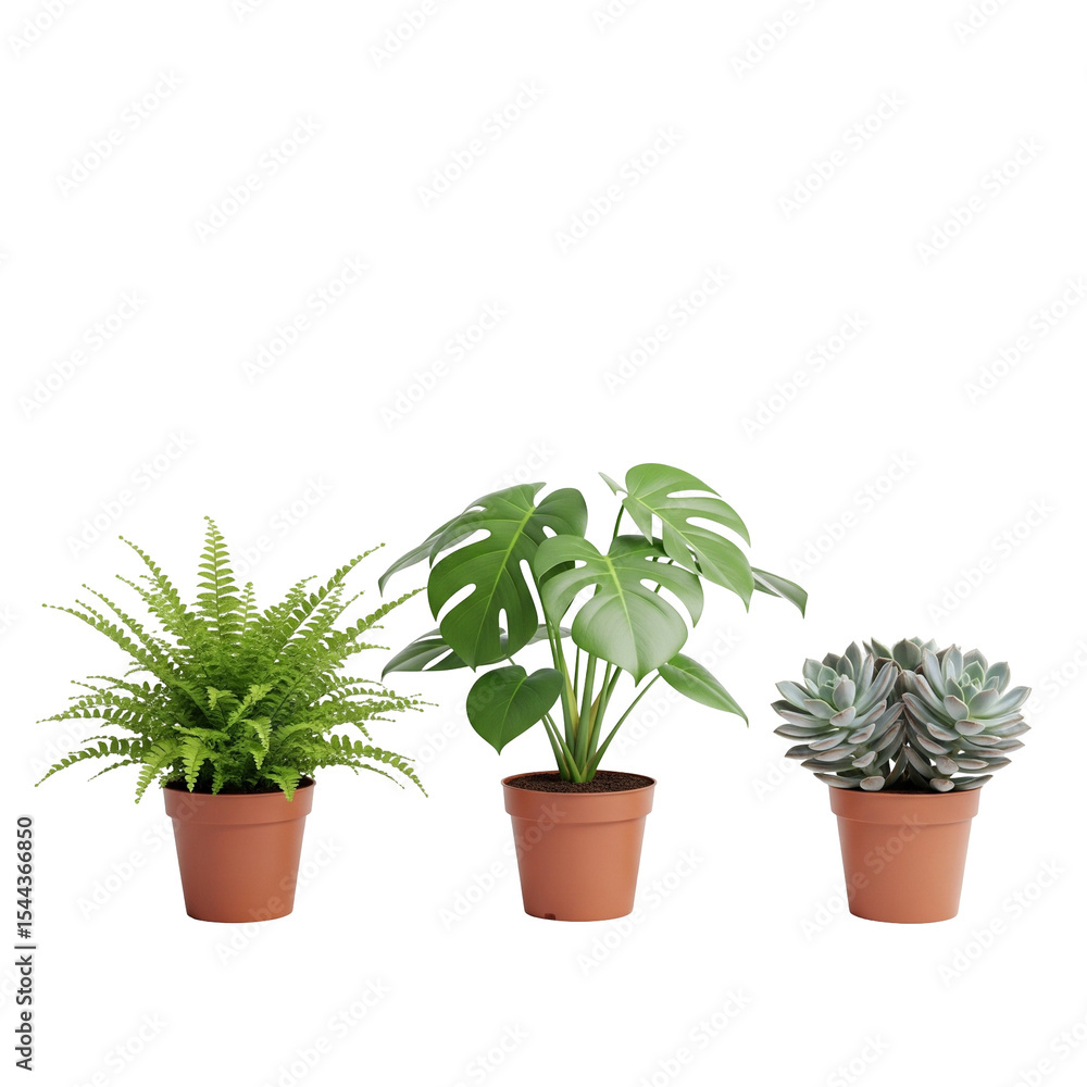 Obraz premium Plants in 3d rendering. Beautiful plant in 3d rendering isolated