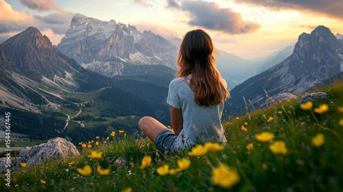 Woman on Hillside