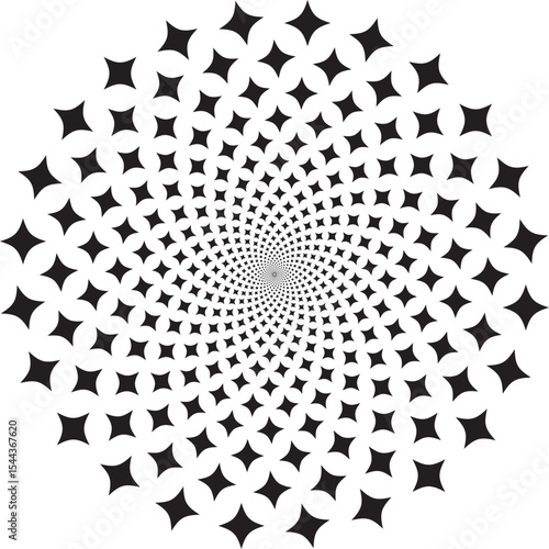 Concentric Diamond Star Pattern