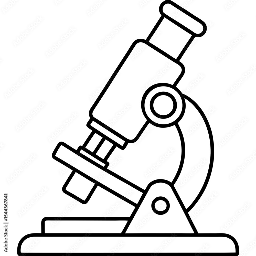 Minimal Microscope Line Icons Minimal Microscope Line Icons