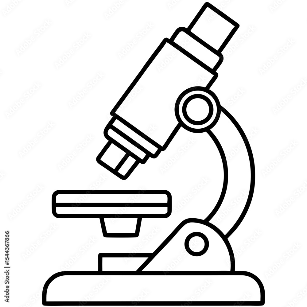 Minimal Microscope Line Icons Minimal Microscope Line Icons