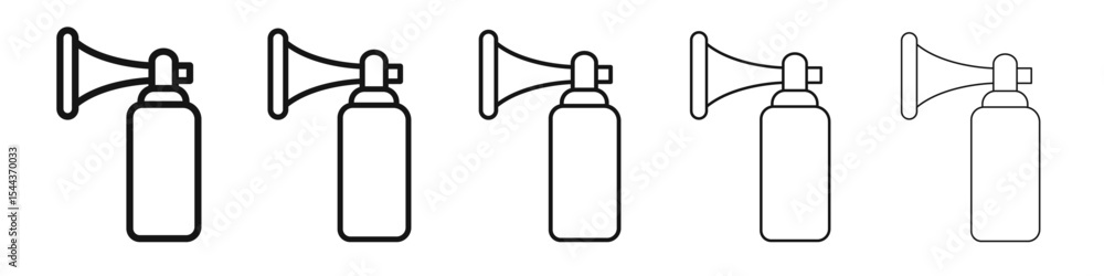 Air horn icon vector outline set illustration sign Air horn icon vector outline set illustration sign