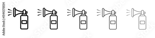 Air horn icon vector outline set illustration sign