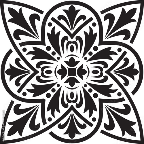 Intricate Floral Medallion.