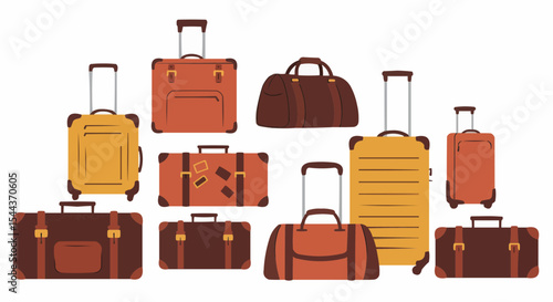 An assortment of luggage showcasing a variety of travel bags.