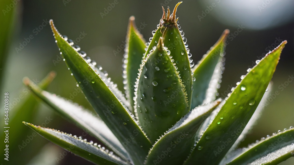 Close-Up of Dew-Kissed Aloe Vera Leaf Tips with Spiked Texture and Natural Sheen
Close-Up of Dew-Kissed Aloe Vera Leaf Tips with Spiked Texture and Natural Sheen