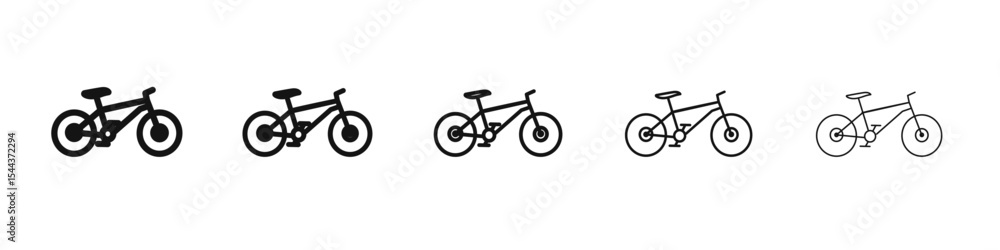 Biking mountain icon vector outline set illustration sign Biking mountain icon vector outline set illustration sign