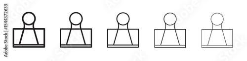 Blinder clip icon vector outline set illustration sign