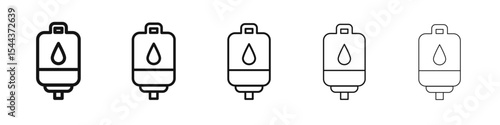 blood glucose icon vector outline set illustration sign