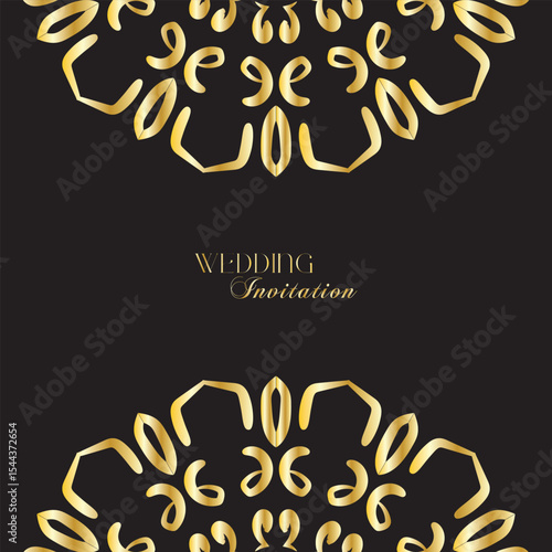 The Gold Mandala Wedding Iinvitation Card