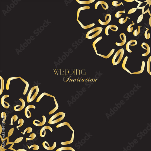 The Gold Mandala Wedding Iinvitation Card