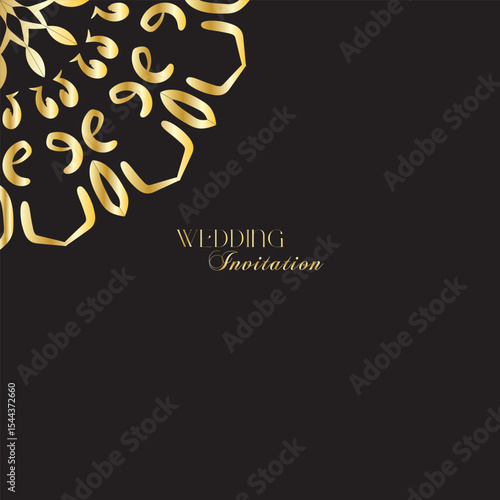 The Gold Mandala Wedding Iinvitation Card
