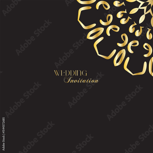 The Gold Mandala Wedding Iinvitation Card