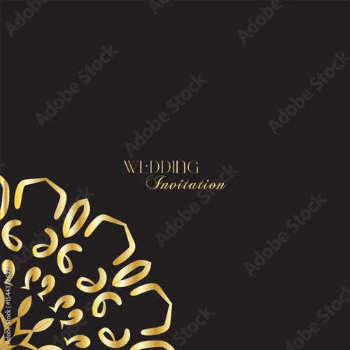 The Gold Mandala Wedding Iinvitation Card
