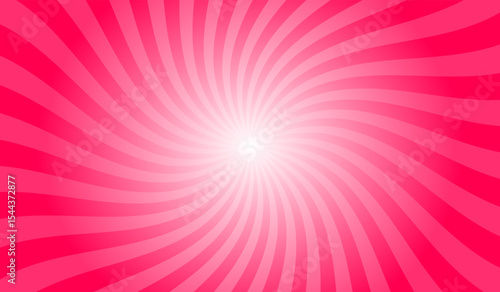 Folly Red Radial Retro Glowing Rays Banner. Abstract Retro Whirlwind Starburst Vector Abstract Background. Twisted Radial Illustration.
