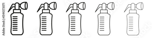 breast pump icon vector outline set illustration sign