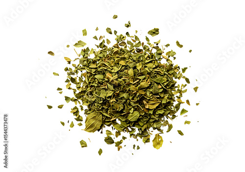 Fototapeta Naklejka Na Ścianę i Meble -  Dried oregano spices exploding on transparent background