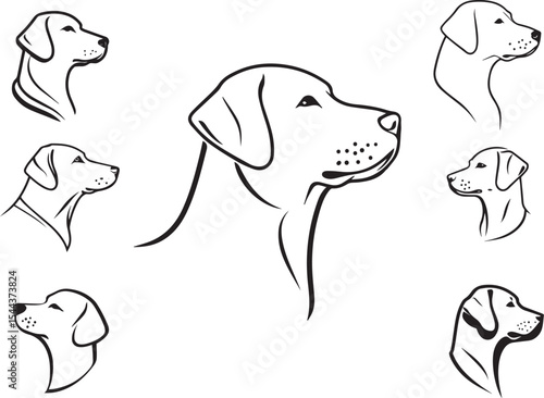 Dog vactor line art