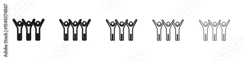celebration icon vector outline set illustration sign