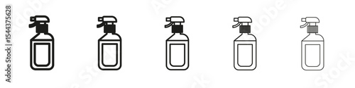 cleansing spray icon vector outline set illustration sign