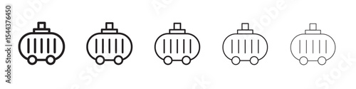 Compressor icon vector outline set illustration sign