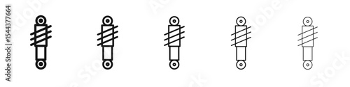 damper icon vector outline set illustration sign