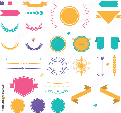 Make your own custom badge - Ultimate vector design collection