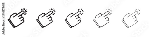 Easy icon vector outline set illustration sign
