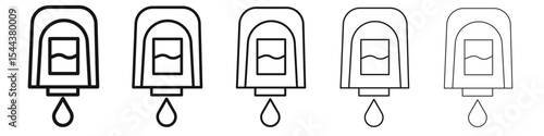 Electrical soap box icon vector outline set illustration sign