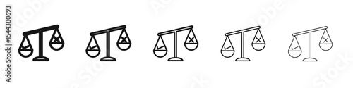 Ethics icon vector outline set illustration sign