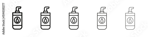 Face cleanser icon vector outline set illustration sign