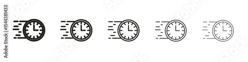 Fasting time icon vector outline set illustration sign