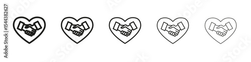 Forgiveness icon vector outline set illustration sign