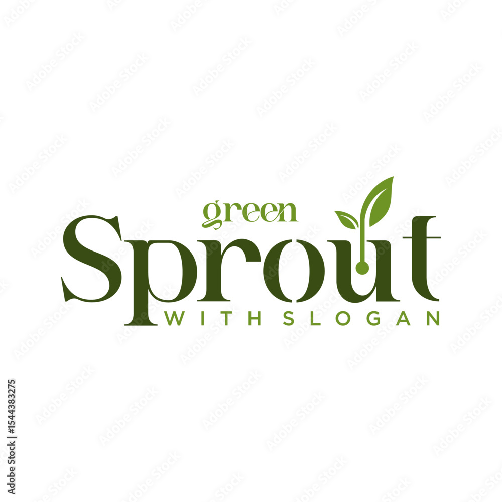 modern word of sprout . clean alphabet font. minimalist typography vector illustration design modern word of sprout . clean alphabet font. minimalist typography vector illustration design