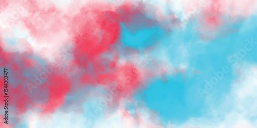 Abstract watercolor wash background in red blue and white illustrating artistic blends and smooth flowing textures for design elements