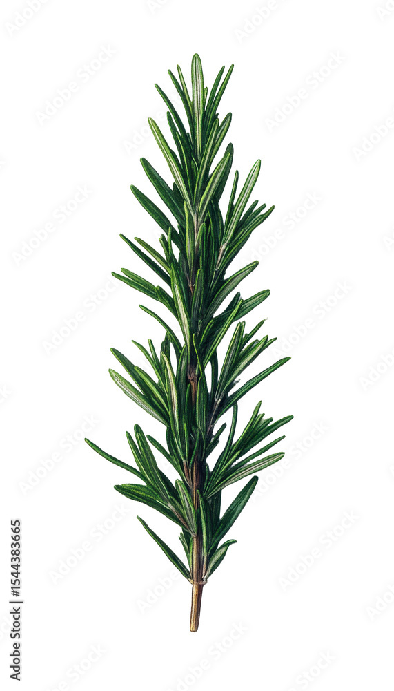Obraz premium Rosemary sprig isolated on transparent background. generative ai