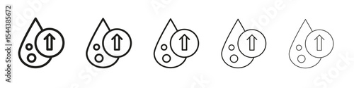 High cholesterol icon vector outline set illustration sign