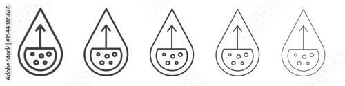 High cholesterol icon vector outline set illustration sign