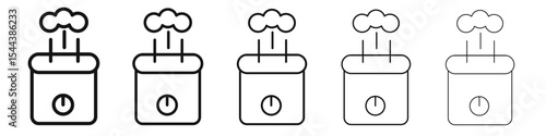 Humidifier icon vector outline set illustration sign