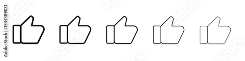 Like icon vector outline set illustration sign