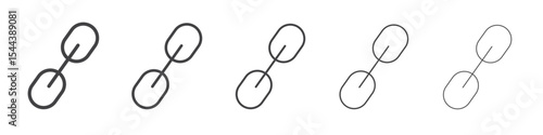 Link icon vector outline set illustration sign