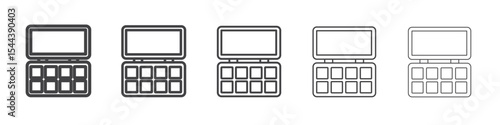 Makeup palette Icon vector outline set illustration sign