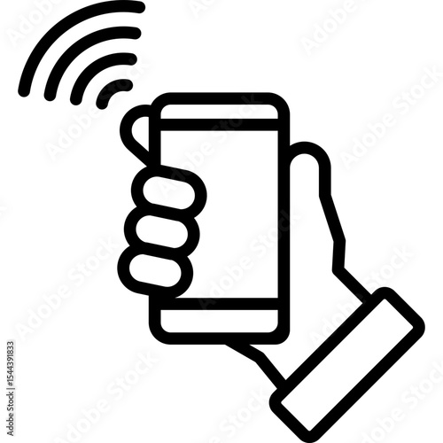 Contactless Payment line icon