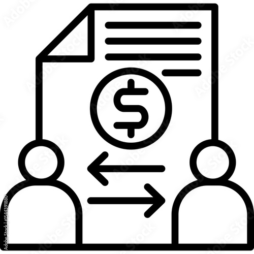 P2P Lending line icon