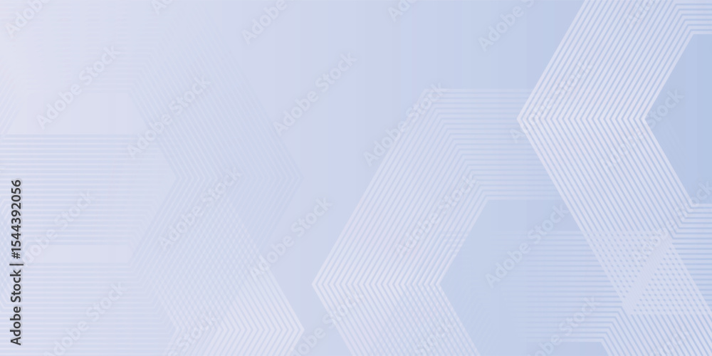 Fototapeta premium Hexagon lines on light mesh blue an pink background. Geometric stripe line art design for poster, brochure, cover, website, header, abstract modern design art vector eps10