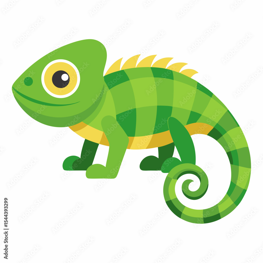 Obraz premium Simple Chameleon Illustration