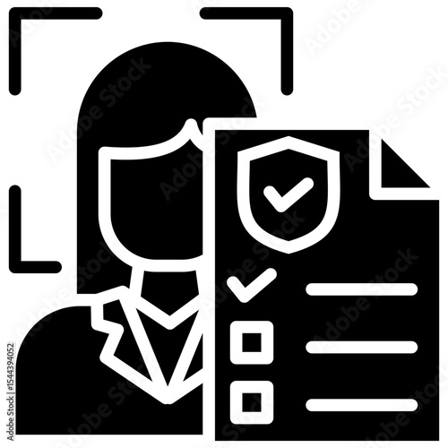 Kyc Verification glyph icon