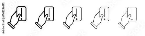 Penalty card sport icon vector outline set illustration sign