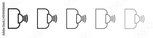 sensor icon vector outline set illustration sign